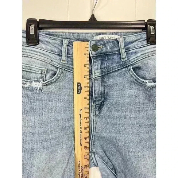 Judy Blue Jeans 7/28 Skinny Fit Front Yoke Distressed Stretch Light Wash JB88244 - Picture 8 of 10